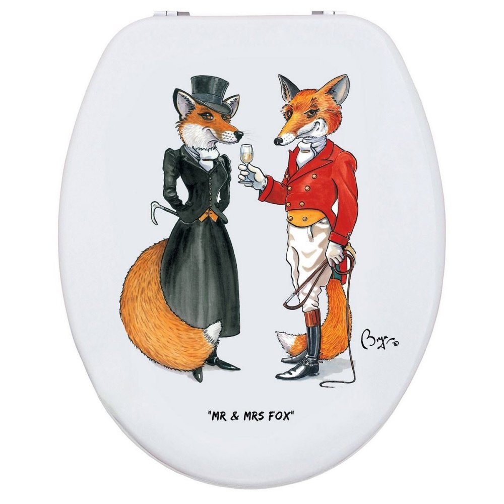 Mr & Mrs Fox toilet seat