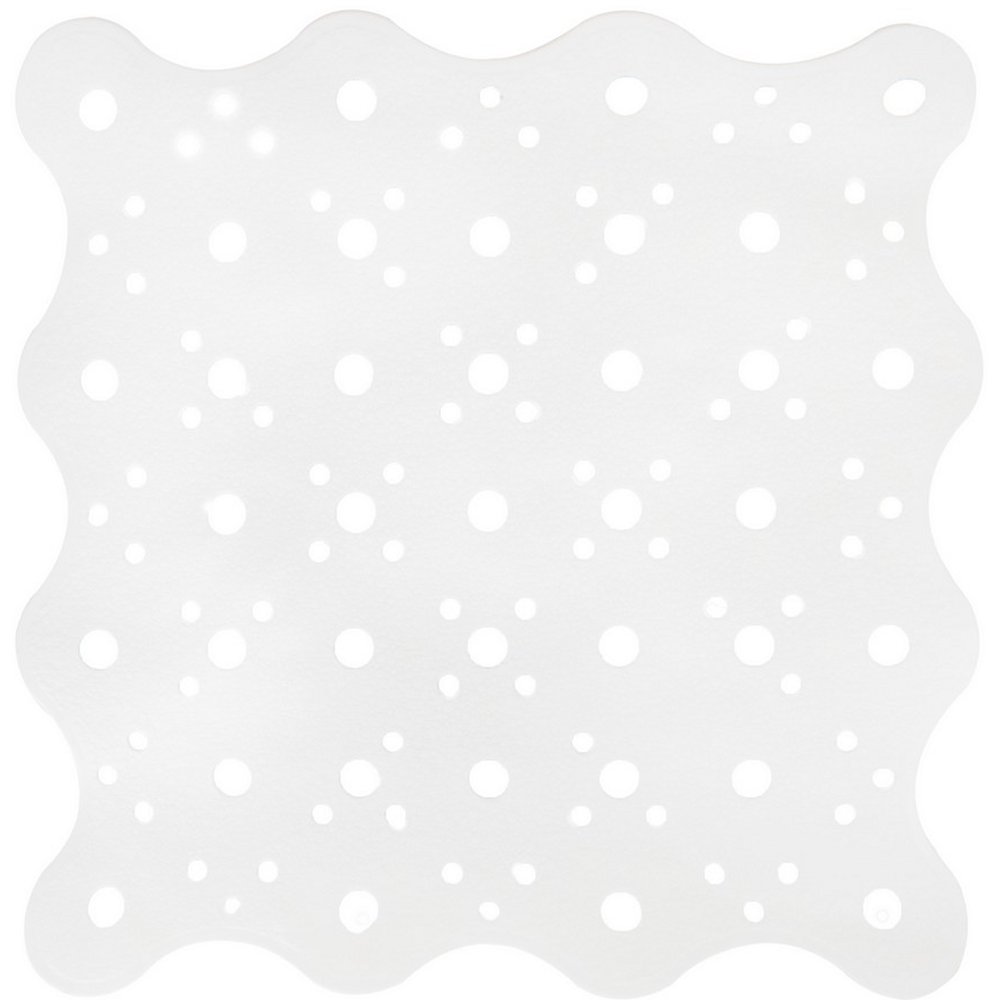 square white sower mat with a wavy edge