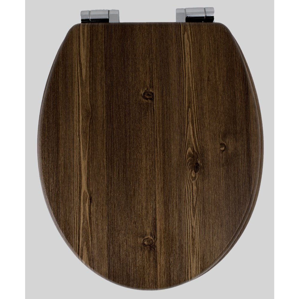 Wood effect toilet seat