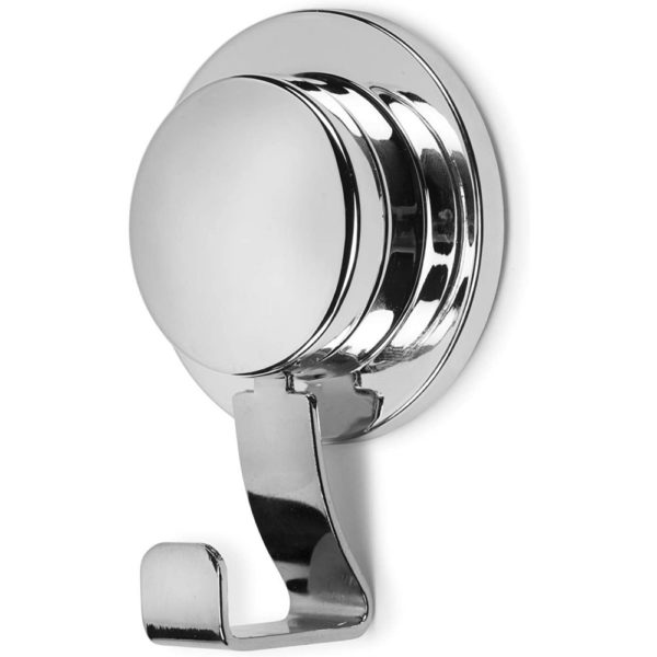 chrome plated robe hook with large circle wall attachment for fixing purposes