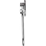 rectangular chrome plated towel ring with round wall attachment for fixing