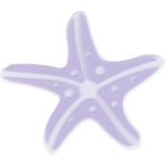 a single purple and white, starfish shaped anti-slip sticker