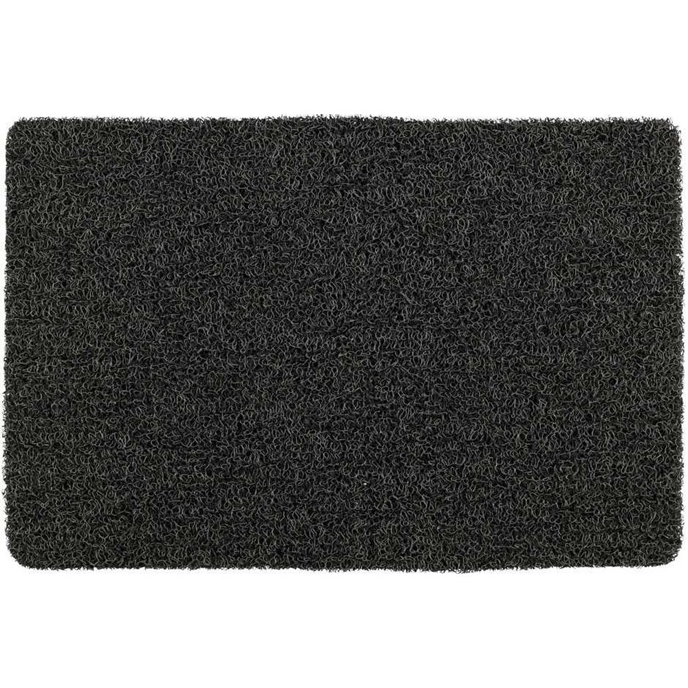 rectangular dark grey bathroom mat