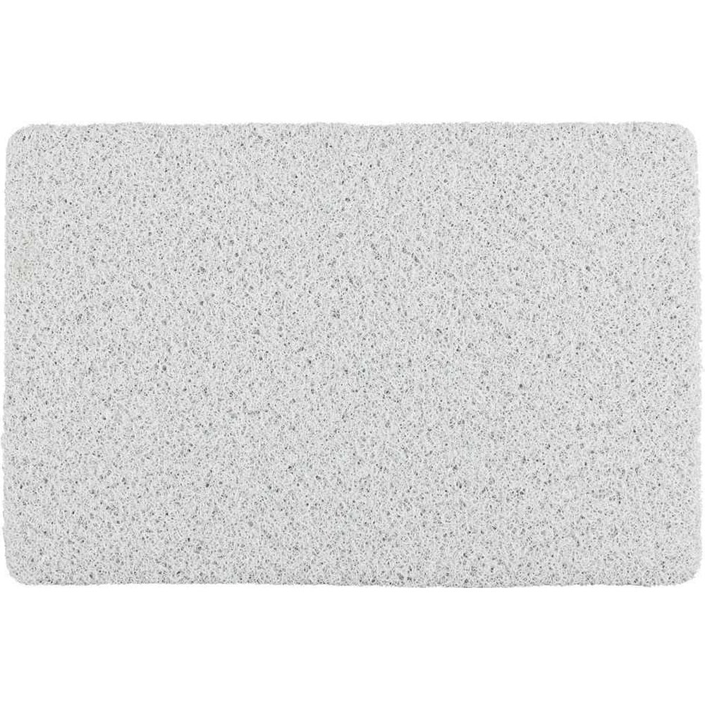 rectangular white bathroom mat
