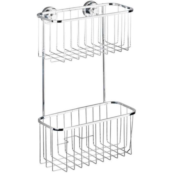 two teir stainless steel rectangular deep wire baskets