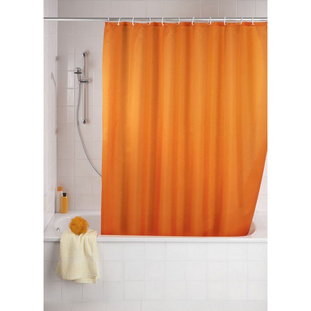 Orange shower curtain