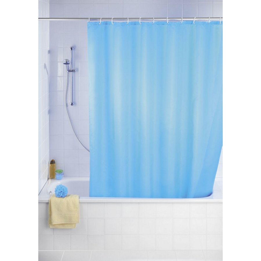 Wenko light blue shower curtain