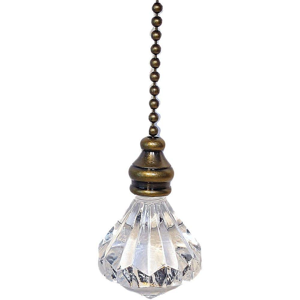 Antique Brass Diamond Light Pull
