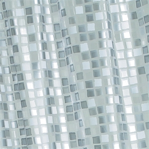 silver shower curtain