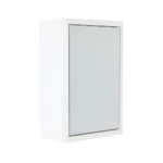 Gloss White Single Door Mirrored Bathroom Cabinet 056.96.237M
