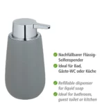 Wenko Badi Matt Grey Ceramic Soap Dispenser 23648100