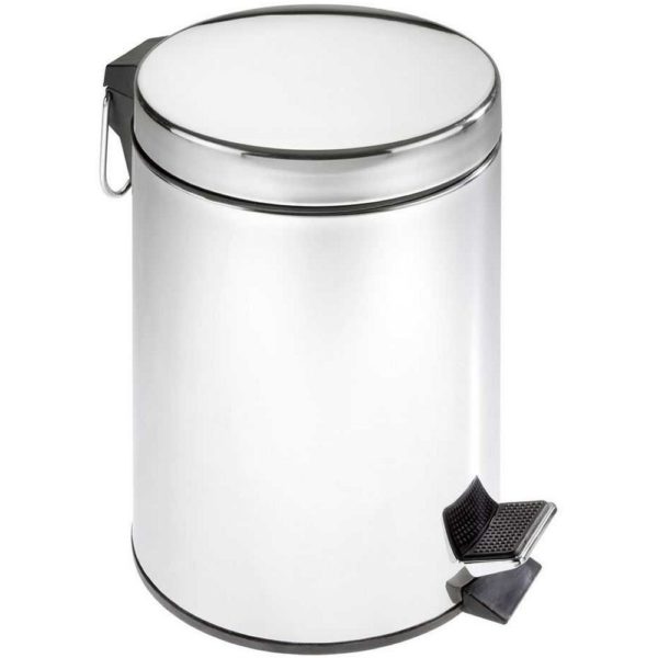 steel round pedal bin with foot pedals