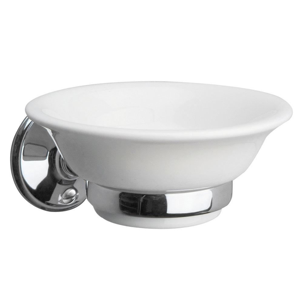 deep white ceramic soap dish with