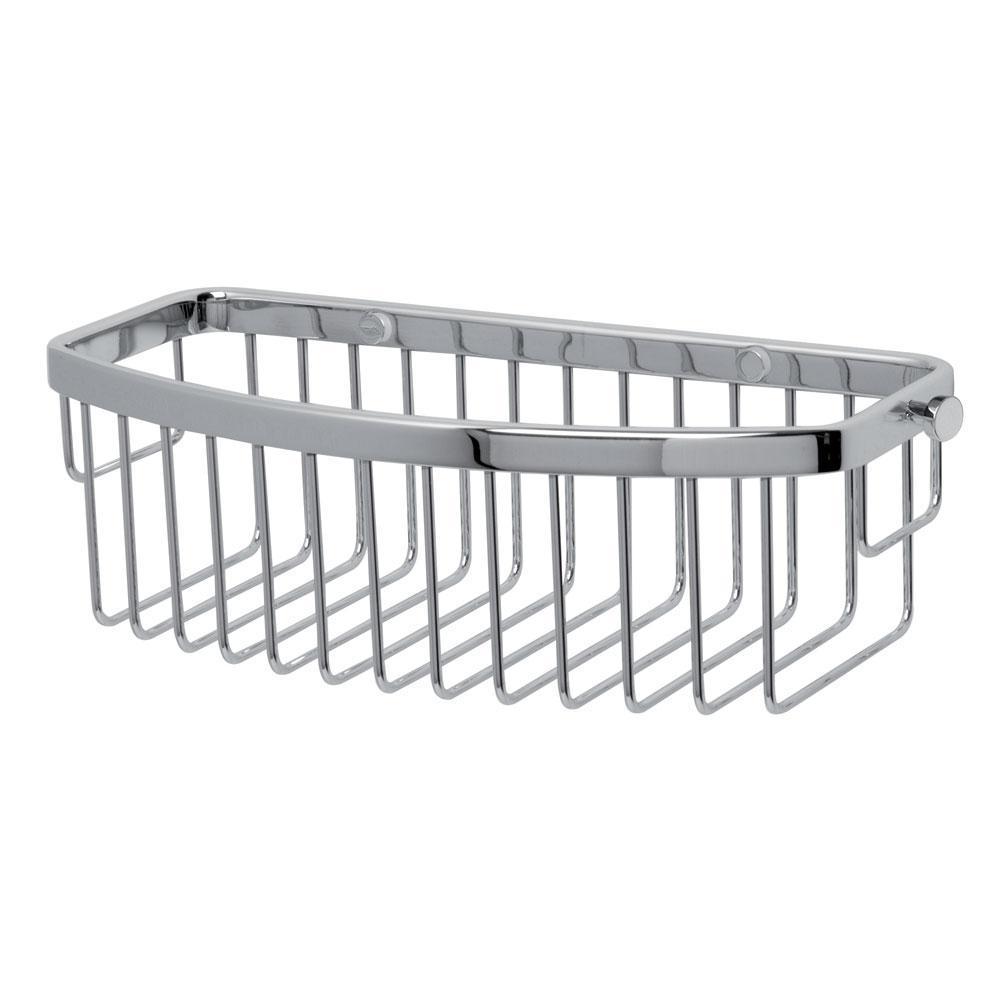 chrome d-shaped wire basket, the basket wires are arranged horizontal to the front of the basket