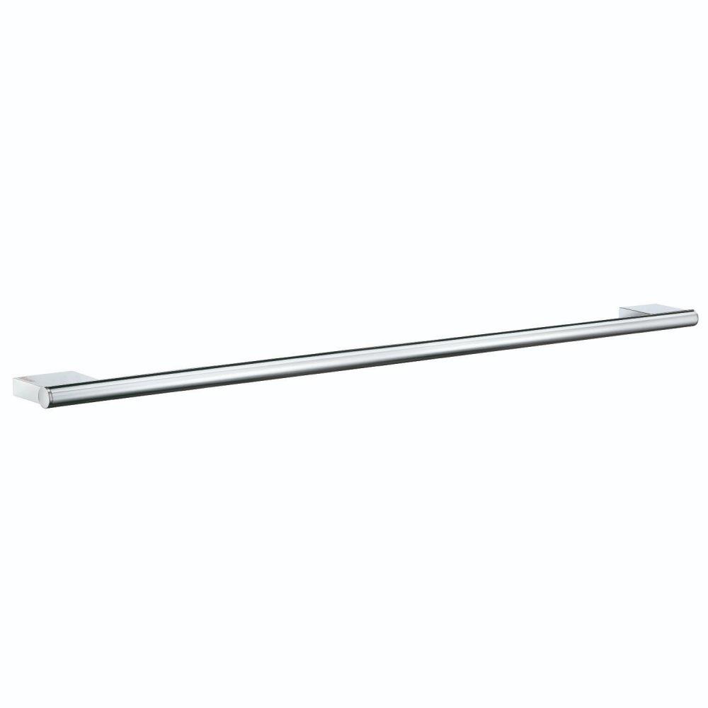long, straight chrome single towel rail