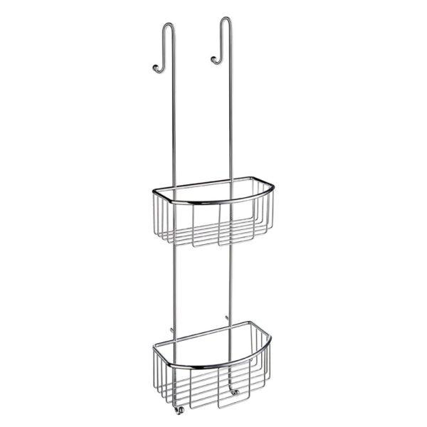 double chrome wire shower baskets