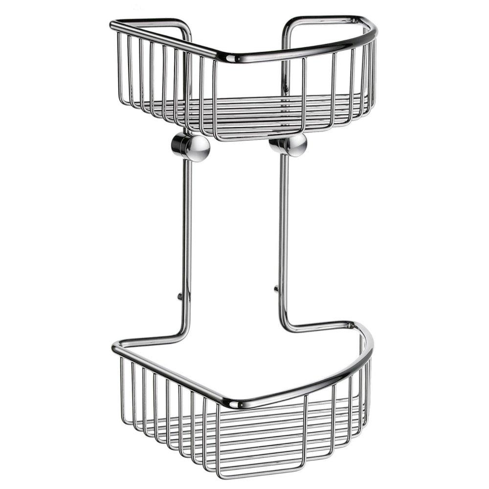 chrome double corner wire basket