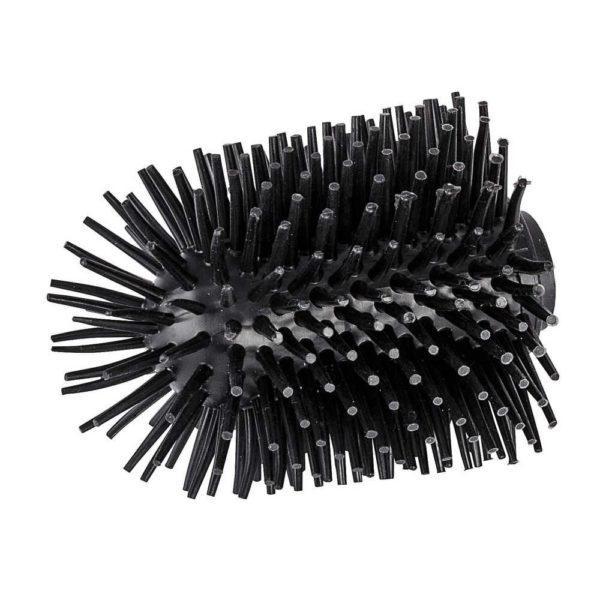 black silicone toilet brush head