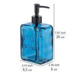 Wenko Pure Blue Glass Soap Dispenser 24712100