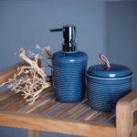 Wenko Sada Blue Soap Dispenser Toilet Brush & Tumbler Set