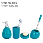 Wenko Polaris Petrol Blue Ceramic Toilet Brush and Holder 22001100