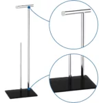 Blue Canyon Kingston Stainless Steel Free-Standing Toilet Roll Holder & Spare Roll Store BA6654